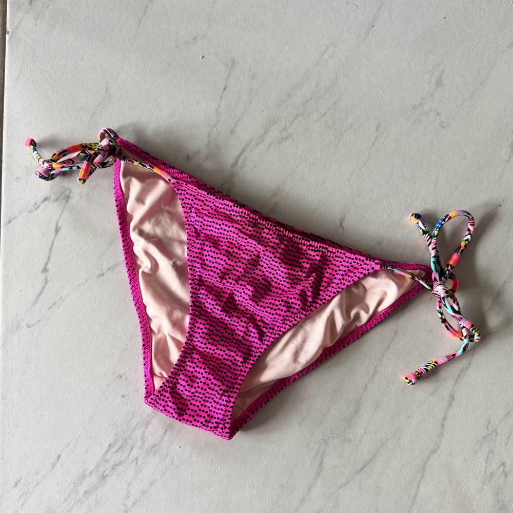 The Teeny Bikini Pink Bikini Bottom Victoria Secret - XS